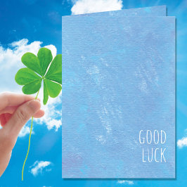 Simple Blue Good Luck Modern Kaart