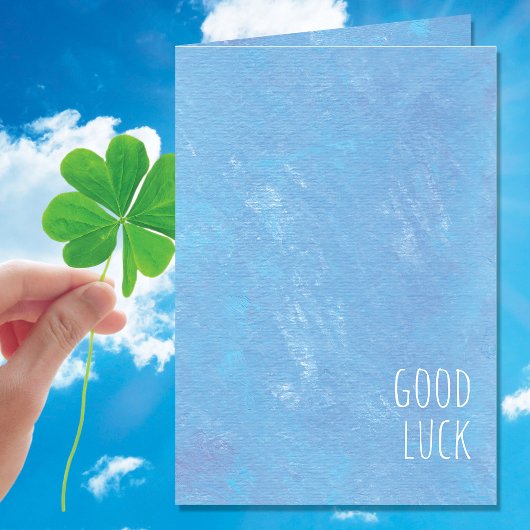Simple Blue Good Luck Modern Kaart