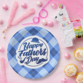 Simple Blue Happy Vaderdag | Bord papier (Feest)