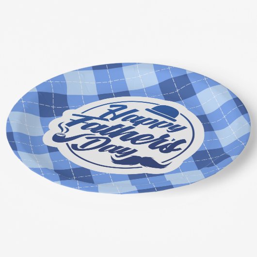 Simple Blue Happy Vaderdag | Bord papier (Gekanteld)