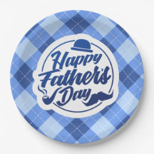 Simple Blue Happy Vaderdag | Bord papier