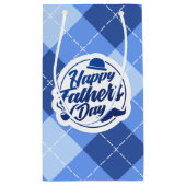 Simple Blue Happy Vaderdag | Gift Bag Klein Cadeauzakje (Achterkant)