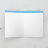 Simple Blue Happy Vaderdag Modern Blank Kaart (Binnen)