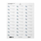 Simple Blue Hydrangeas Waterverf Return Address Etiket (Full Sheet)