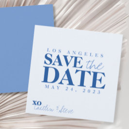 Simple Blue iets blauw Save The Date