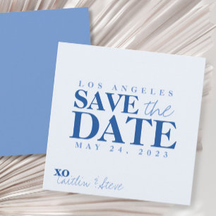 Simple Blue iets blauw Save The Date