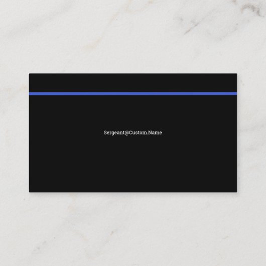 Simple Blue Line Police US FLAG   Visitekaartje (Achterkant)