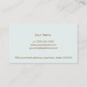 Simple Blue Lotus Flower Visitekaartje (Achterkant)