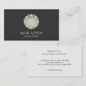 Simple Blue Lotus Logo Visitekaartje (Voorkant / Achterkant)