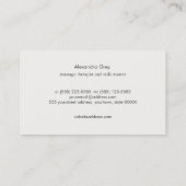 Simple Blue Lotus Logo Visitekaartje (Achterkant)