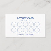 Simple Blue Made with Love Bakery Rewards Loyalty Visitekaartje (Achterkant)