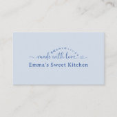 Simple Blue Made with Love Bakery Rewards Loyalty Visitekaartje (Voorkant)