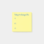 Simple Blue on Yellow Gratitude Post-it® Notes (Voorkant)