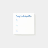 Simple Blue op White Gratitude Post-it® Notes (Voorkant)