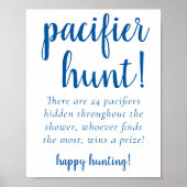 Simple Blue Pacifier Hunt | Cerulean Douche Spel Poster (Voorkant)