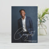 Simple Blue Photo 2026 Graduation Announcement (Staand voorkant)