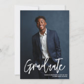 Simple Blue Photo 2026 Graduation Announcement (Voorkant)