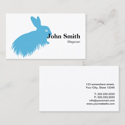 Simple Blue Rabbit Magicia Visitekaartje (Voorkant / Achterkant)