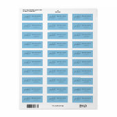 Simple Blue Script Afstuderen Return Address Etiket (Full Sheet)