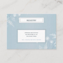 Simple Blue Snowflake Winter Baby shower Registry