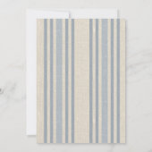 Simple Blue Striped Birthday Kaart (Achterkant)