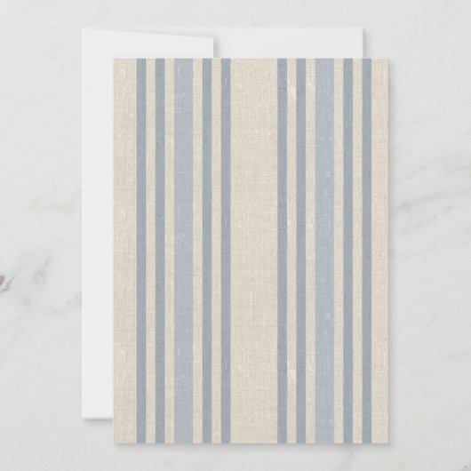 Simple Blue Striped Birthday Kaart (Achterkant)