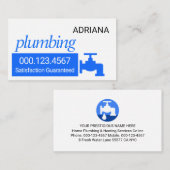 Simple Blue Water Box Plumbing Visitekaartje (Voorkant / Achterkant)