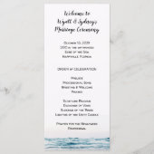 Simple Blue Water Coastal Wedding Program Sjabloon (Voorkant)