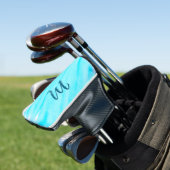 simple blue whi watercolor lines add your monogram golfheadcover (Insitu)