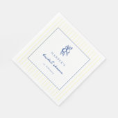 Simple Blue & Yellow Doodle Lemons Bridal Shower Servet (Hoek)