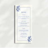 Simple Blue & Yellow Lemons Wedding Menu