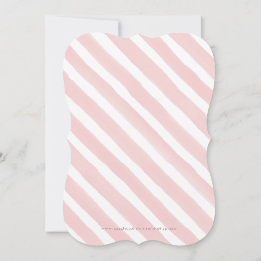 Simple Blush Butterfly Baby Girl Shower Kaart (Achterkant)