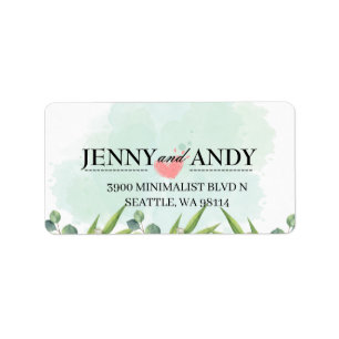 Simple Blush Greenery Succulent Wedding Address L Etiket