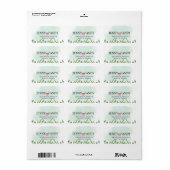 Simple Blush Greenery Succulent Wedding Address L Etiket (Full Sheet)