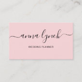 Simple Blush handgeschreven script kalligrafie Visitekaartje (Voorkant)