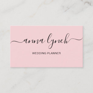 Simple Blush handgeschreven script kalligrafie Visitekaartje