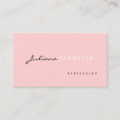 Simple Blush Pink Feminine Visitekaartje (Voorkant)