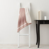 Simple Blush Pink Initiaal Monogram Sherpa Blanket Deken (In situ)