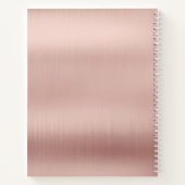 Simple Blush Pink Initiaal Monogram Sketchbook Notitieboek (Achterkant)