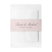Simple Blush Pink Personalized Wedding Uitnodigingen Wikkel (Voorkant Voorbeeld)