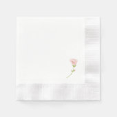 Simple Blush Pink Rose | witte servetten (Voorkant)