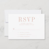 Simple Blush Wedding RSVP-Kaart RSVP Kaartje (Voorkant)