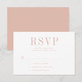 Simple Blush Wedding RSVP-Kaart RSVP Kaartje