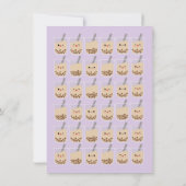 Simple Boba Bubble Milk Tea Paarse Birthday Kaart (Achterkant)