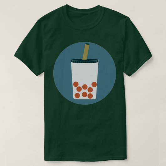 Simple Boba Tea-pictogram T-shirt (Design voorkant)
