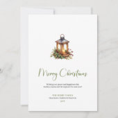 Simple Bohemian Neutral Watercolor Holiday Card Feestdagenkaart (Voorkant)