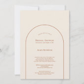 Simple Boho Arch Ivory Vrijgezellenfeest Kaart (Voorkant)