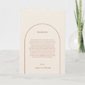 Simple Boho Arch Ivory Wedding Folded Programma (Achterkant)