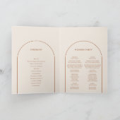 Simple Boho Arch Ivory Wedding Folded Programma (Binnen)