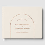 Simple Boho Arch Ivory Wedding Gastenboek<br><div class="desc">Dit Eenvoudige Boho Arch Ivory Wedding Guest Book-ontwerp biedt een geavanceerd gedempt palet van neutraal ivoor, gekoppeld aan prachtige mix en luciferopties van roestterracotta, sage green en plum. De onderverklaarde elegantie van eenvoudige typografie en zachte bogen creëer een verzachtend en gepolijst estheticum met een klassieke, minimalistische stijl. De coördinerende aanvullende...</div>